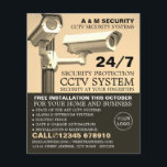 CCTV Gemonteerde Camera's, CCTV-beveiliging Advert Flyer<br><div class="desc">CCTV-camera's,  CCTV-beveiliging Adverteren brochures door de Visitekaartje winkel.</div>