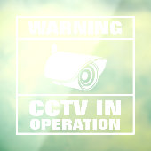 CCTV in bedrijf Raamsticker (Vel 3)