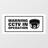 CCTV in bedrijf Raamsticker (Vel)