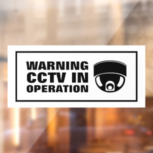CCTV in bedrijf Raamsticker
