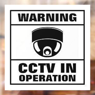CCTV in bedrijf Raamsticker