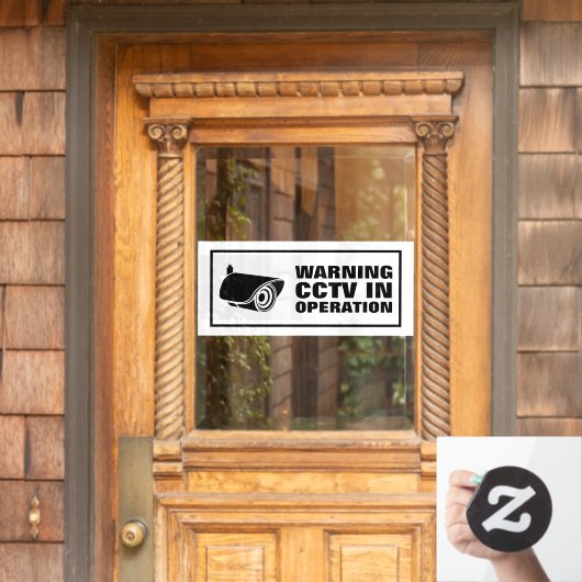 CCTV in bedrijf Raamsticker (Huis Deur)