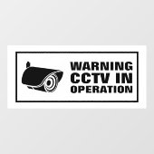 CCTV in bedrijf Raamsticker (Vel)