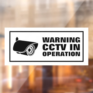 CCTV in bedrijf Raamsticker