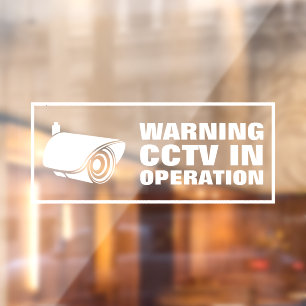 CCTV in bedrijf Raamsticker