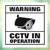 CCTV in bedrijf Raamsticker (Vel 3)