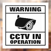 CCTV in bedrijf Raamsticker (Vel 2)