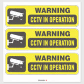 CCTV In bedrijf Video Surveillance Sticker (Vel)
