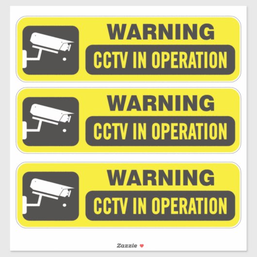 CCTV In bedrijf Video Surveillance Sticker (Vel)
