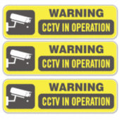 CCTV In bedrijf Video Surveillance Sticker (Voorkant)