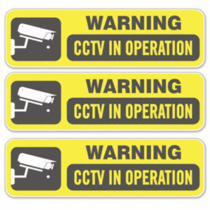 CCTV In bedrijf Video Surveillance Sticker