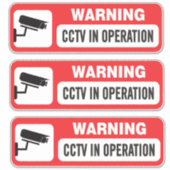CCTV In Operation Video Surveillance Sticker (Voorkant)
