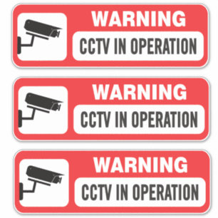 CCTV In Operation Video Surveillance Sticker