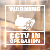 CCTV in werking Raamsticker (Vel 2)