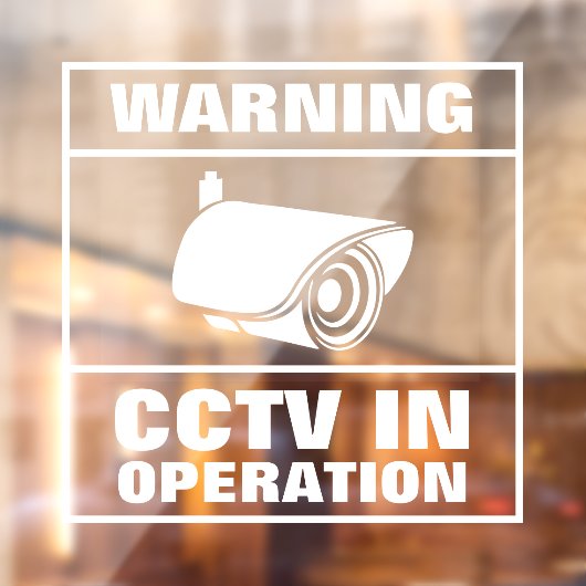 CCTV in werking Raamsticker (Vel 2)