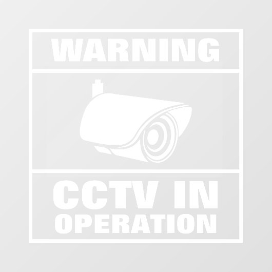 CCTV in werking Raamsticker (Vel)