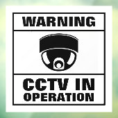 CCTV in werking Raamsticker (Vel 3)