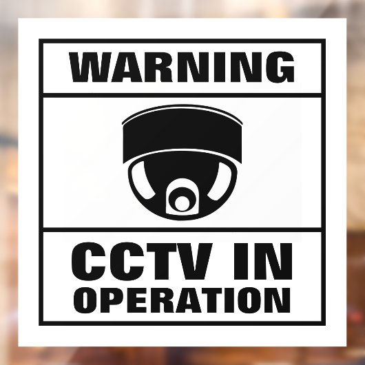 CCTV in werking Raamsticker (Vel 2)