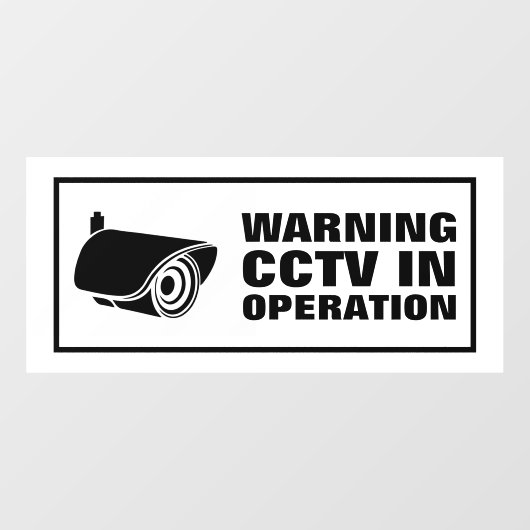 CCTV in werking Raamsticker (Vel)