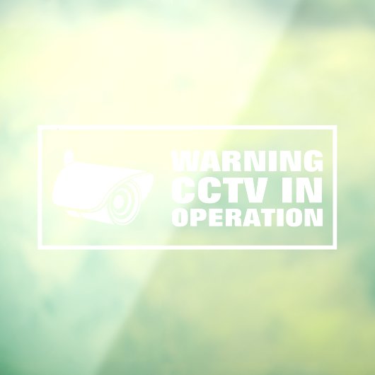 CCTV in werking Raamsticker (Vel 3)