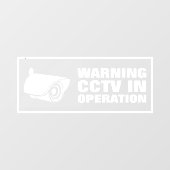CCTV in werking Raamsticker (Vel)