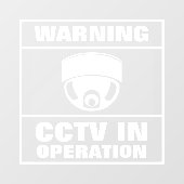 CCTV in werking Raamsticker (Vel)