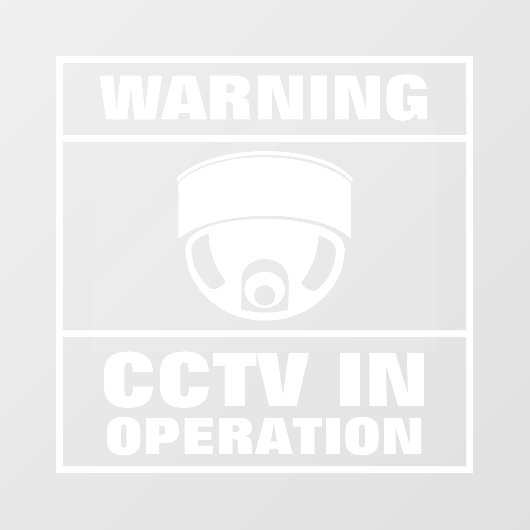 CCTV in werking Raamsticker (Vel)