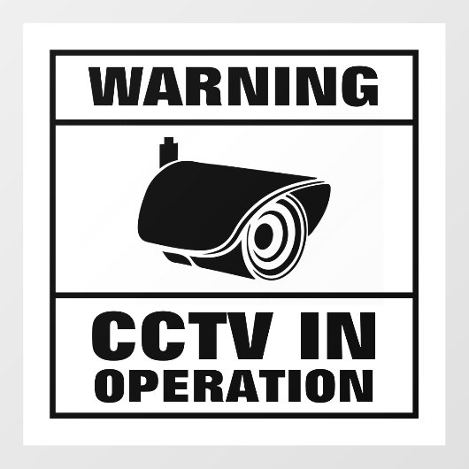 CCTV in werking Raamsticker (Vel)