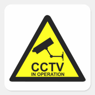 CCTV-kennisgeving Vierkante Sticker