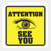 CCTV Symbool NOTICE Vinyl Sticker (Voorkant)