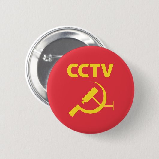 CCTV-vlag Ronde Button 5,7 Cm (Voorkant /achterkant)