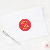 CCTV-vlag Ronde Sticker (Envelop)