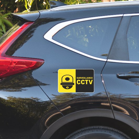 CCTV Warning Sign - Dome Camera Icon Sticker (Auto Zijkant)