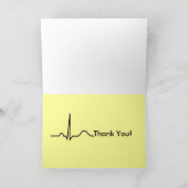 CCU Zuurcadeau Ekg papier en hartontwerp Bedankkaart (Binnen)