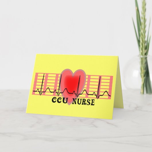 CCU Zuurcadeau Ekg papier en hartontwerp Bedankkaart (Voorkant)
