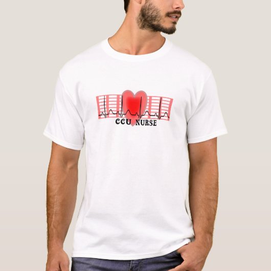 CCU Zuurcadeau Ekg papier en hartontwerp T-shirt (Voorkant)