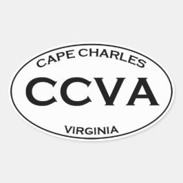 CCVA - Cape Charles Virginia Ovale Sticker