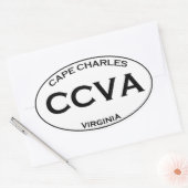 CCVA - Cape Charles Virginia Ovale Sticker (Envelop)