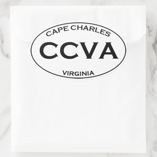 CCVA - Cape Charles Virginia Ovale Sticker (Tas)
