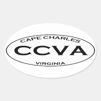 CCVA - Cape Charles Virginia Ovale Sticker
