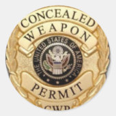 ccw-badge-ontwerp ronde sticker (Voorkant)