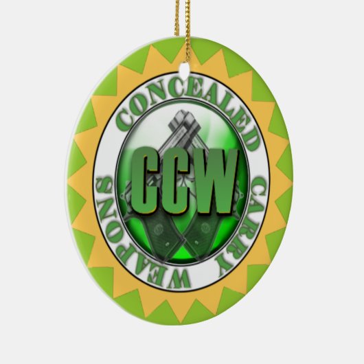 CCW CONCEALED CARRY WEAPON PISTOOL ORNAMENT XMAS (Rechts)