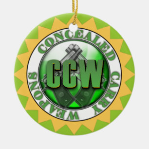 CCW CONCEALED CARRY WEAPON PISTOOL ORNAMENT XMAS