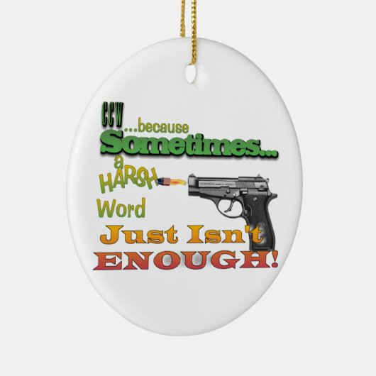 CCW FUNNY MOTTO UNDERSTATED CHRISTMAS ORNAMENT PIS (Rechts)