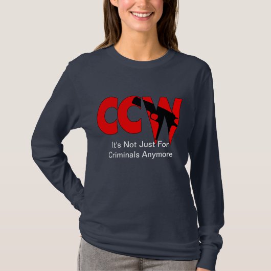 CCW Het is niet alleen voor criminelen meer T-shirt (Voorkant)