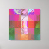 CD1FE646 Abstracte digitale glitch art rasterpatro Canvas Afdruk (Voorkant)