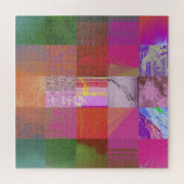 CD1FE646 Abstracte Digitale Glitch Art Rasterpatro Legpuzzel (Horizontaal)