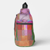 CD1FE646 Abstracte Digitale Glitch Art Rasterpatro Sling Bag (Voorkant)