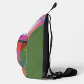CD1FE646 Abstracte Digitale Glitch Art Rasterpatro Sling Bag (Rechts)
