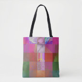 CD1FE646 Abstracte digitale glitch art rasterpatro Tote Bag (Voorkant)